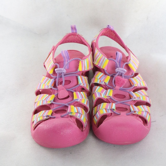 SONOMA Life + Style Pink Multicolor Strap Sandals Sz 5 Girls - Picture 3 of 8